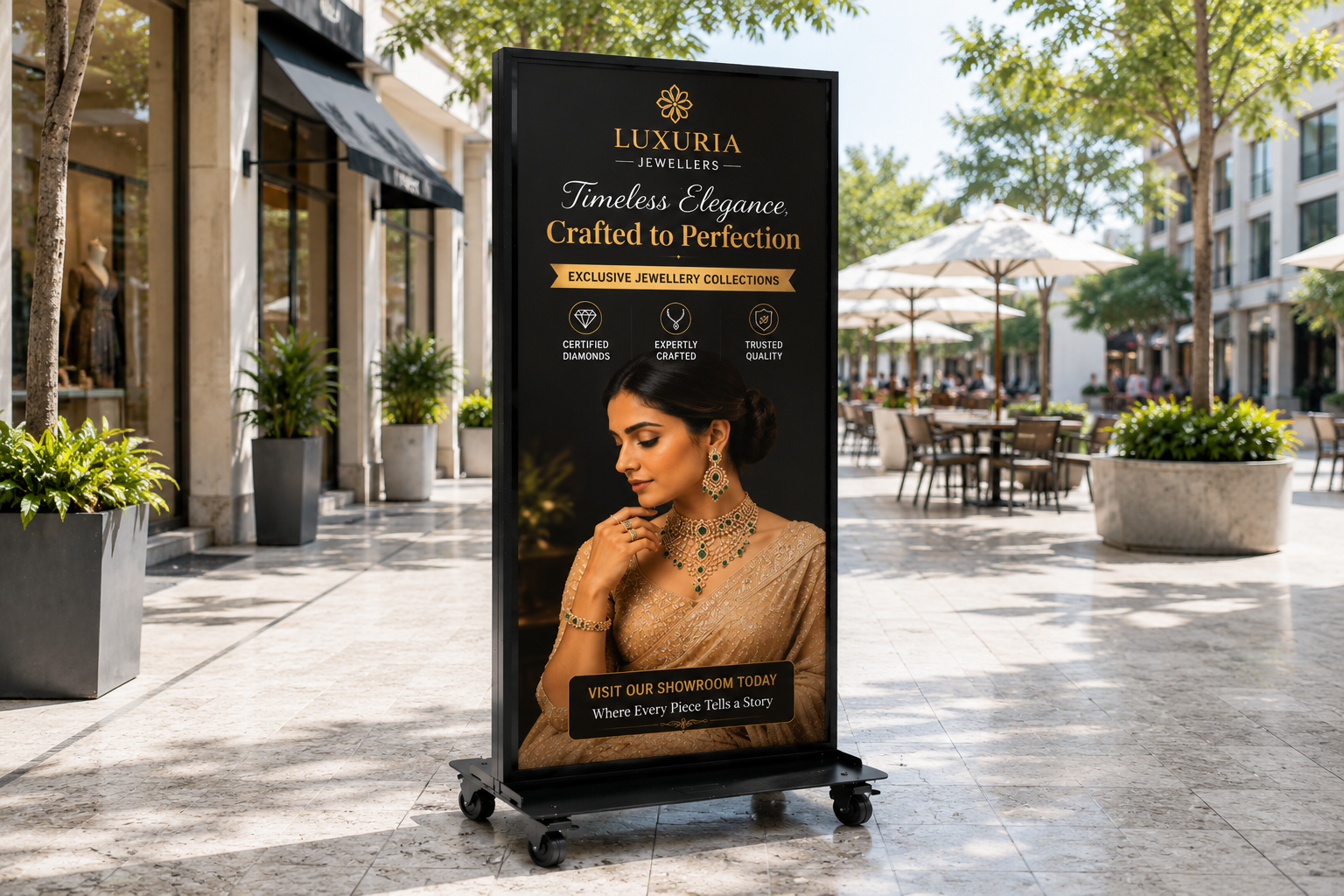 led poster stand