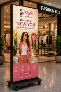 outdoor poster stand