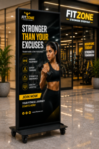 outdoor poster stand