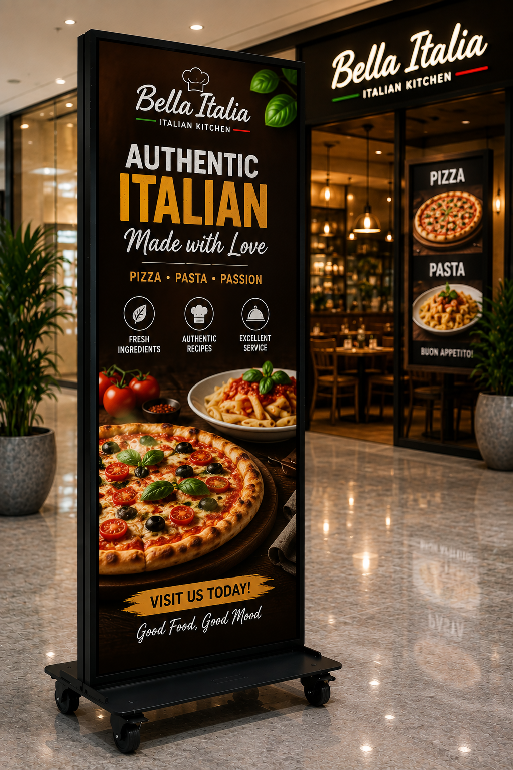 outdoor poster stand